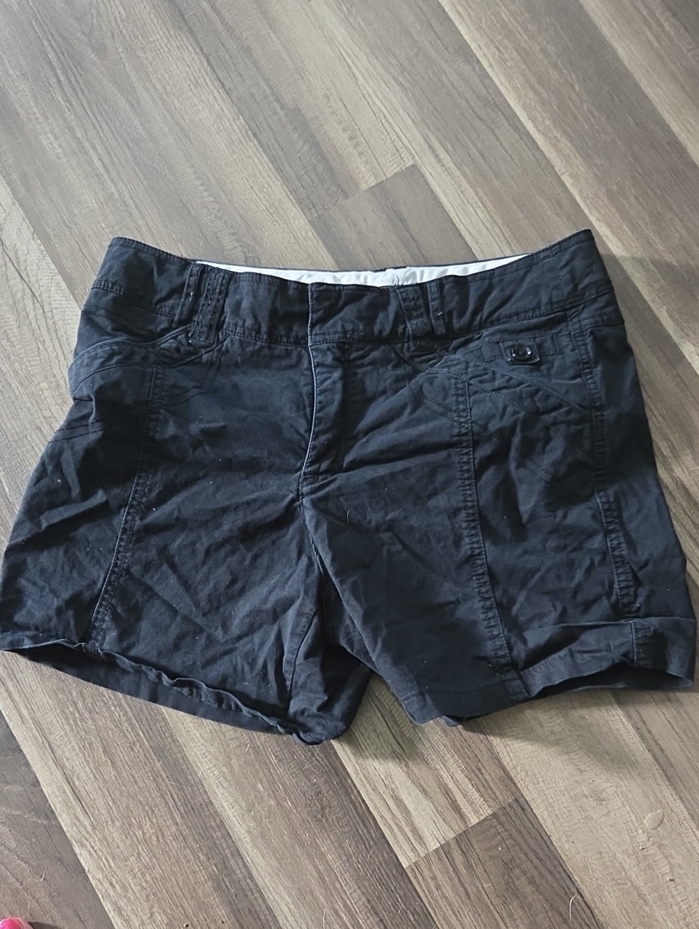 Women’s Black Casual Chino Cotton Shorts SIZE 8 P